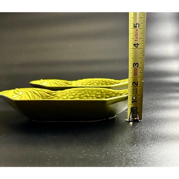 McCoy USA Chicken Plates #245 Vintage Green Hen Serving Dish Platters Set Of 2 - Picture 11 of 12